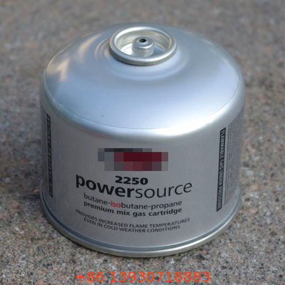 Przenośna butla z butanem o wysokości 84 mm 230g