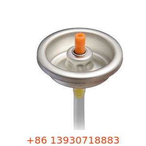 Zawór aerozolowy do sprayów nabłyszczających i nadających połysk włosom, zaprojektowany do wytwarzania miękkiej, równomiernej, drobnej mgiełki