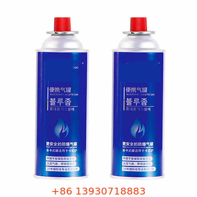 Wielokrotnego napełniania Camping Bbq Butla gazowa 400 ml Pojemność 65 mm Średnica 220 g Waga