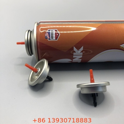 Plastikowy butan gazowy Stem Czerwony kolor Gas Lighter Refill Valve Metal And Plastic Inner Gasket