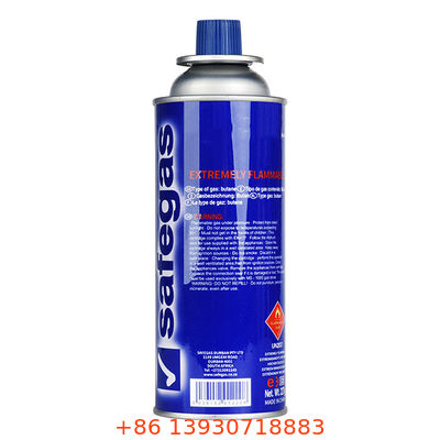 Zawór aerozolowy do kuchenki butanowej z czerwoną nasadką ochronną i pokrętłem precyzyjnej regulacji przepływu