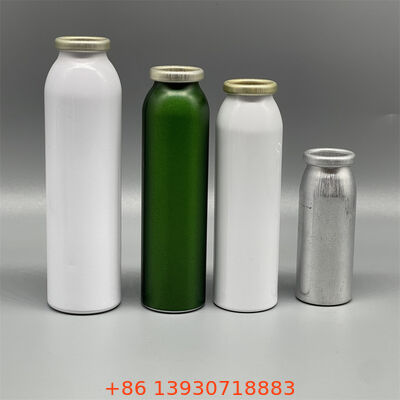 Wytrzymały aluminiowy pojemnik aerozolowy o średnicy szyjki 20 mm, szczelny i lekki, przeznaczony do użytku kosmetycznego i farmaceutycznego