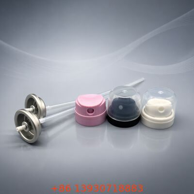 Zawór aerosołowy do suchego szamponu z płytki cynowej z prochem mgły, stosowany w pozycji pionowej lub odwróconej, oraz preparaty na bazie alkoholu